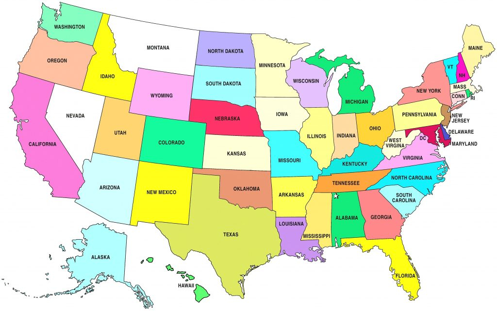 Map Usa States Free Printable - Marinatower throughout Free Printable Map Of The United States