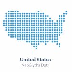 Mapglyphs Dots   United States | Map Glyphs With Google Maps State Icons