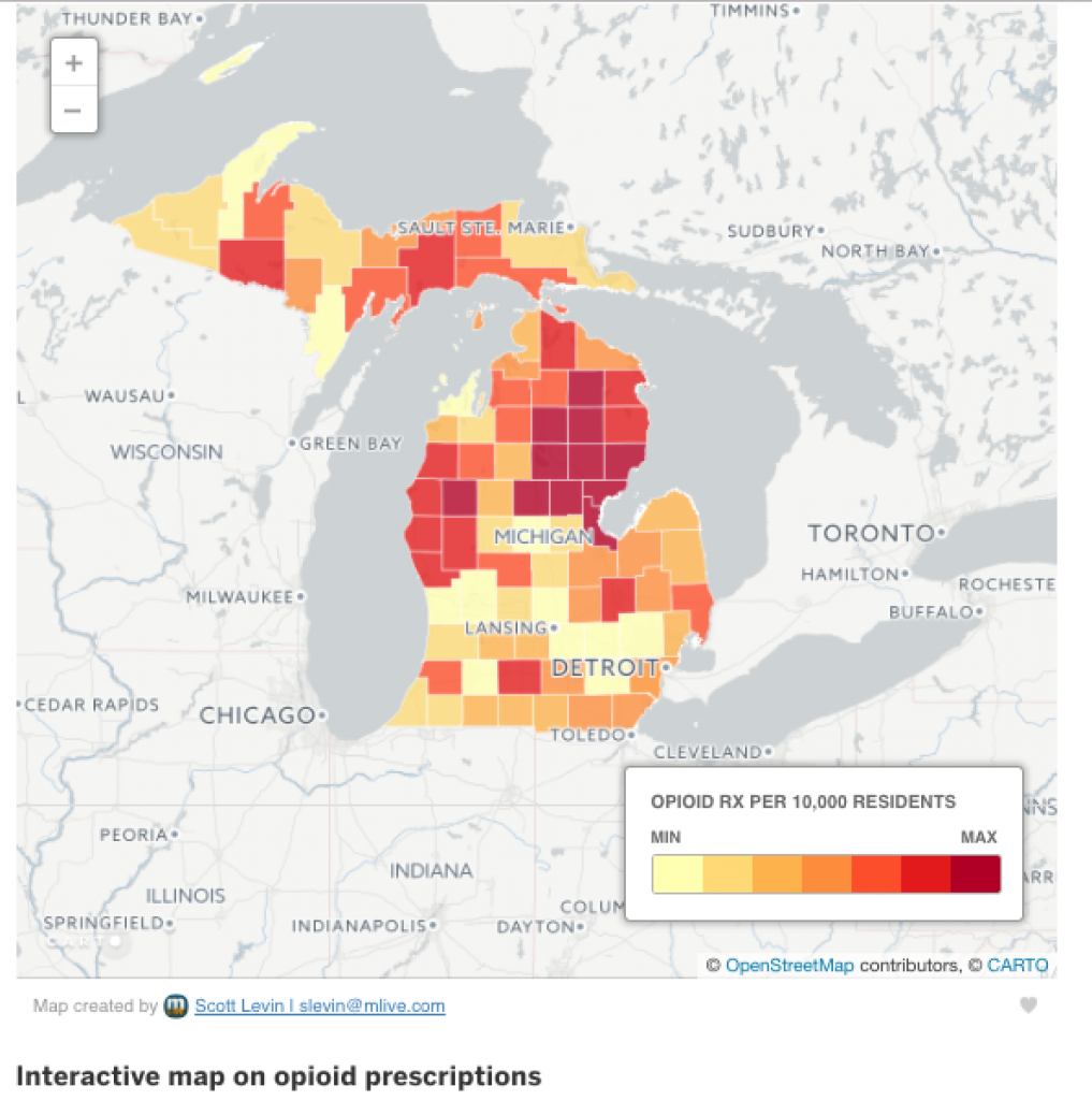 Mapping Opioids | for Maps State Of Michigan Prescription