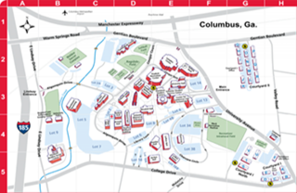 Maps - Columbus State University - Columbus, Georgia in Ferris State University Campus Map