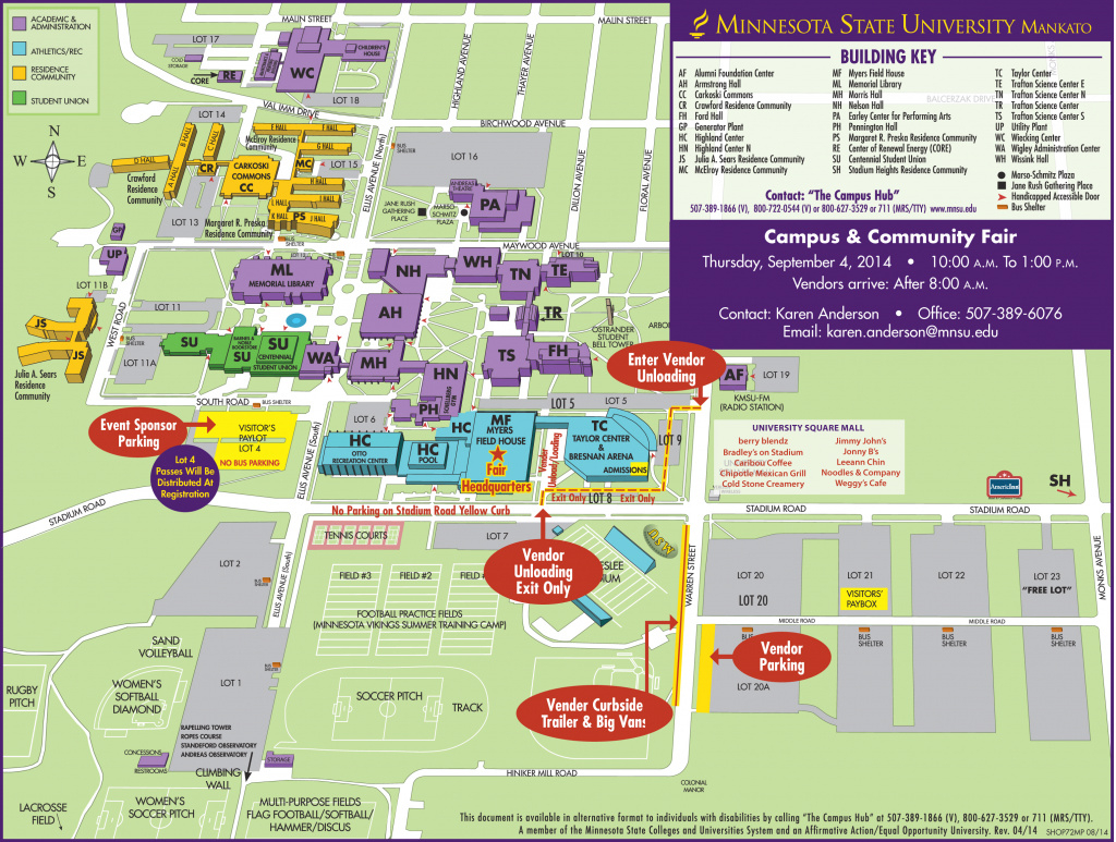 Maps &amp;amp; Directions – Parking – Minnesota State University, Mankato with regard to Mn State Fair Map 2017