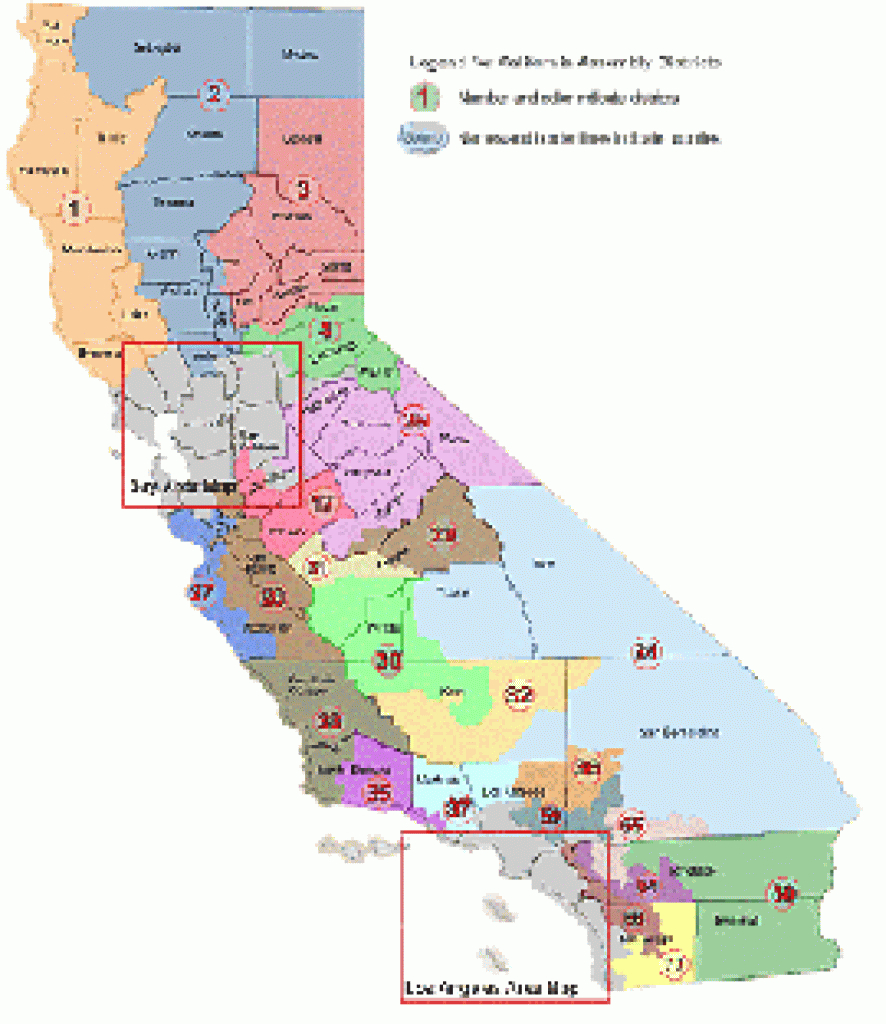 Maps: Final Certified Assembly Districts | California Citizens pertaining to California State Assembly Map
