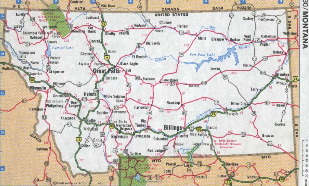 Maps For Montana, North Dakota, Wyoming, South Dakota, Idaho And Canada pertaining to North Dakota State Highway Map