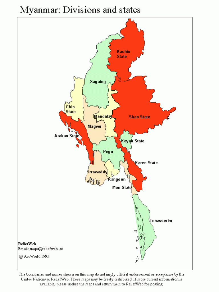 Maps | Johnmcmurphy&amp;#039;s Weblog with Map Of Myanmar States And Regions