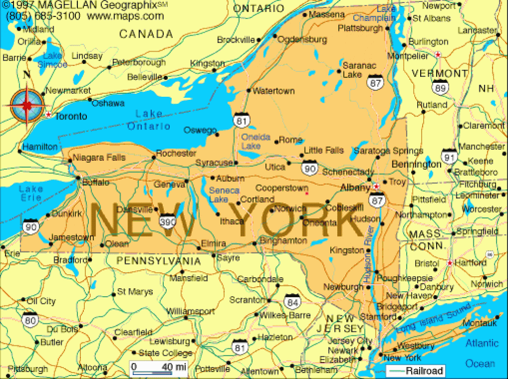 Maps New York State And Travel Information | Download Free Maps New in New York State Atlas Map