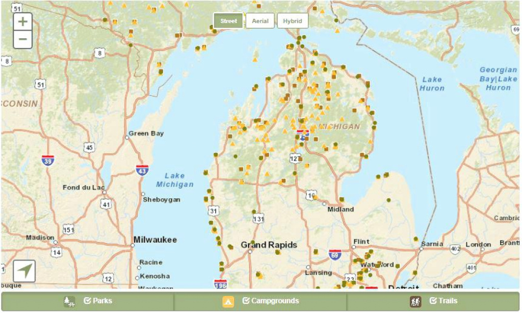 Maps Of Michigan State Parks County Michigan State Parks Map Pdf within Michigan State Park Campgrounds Map