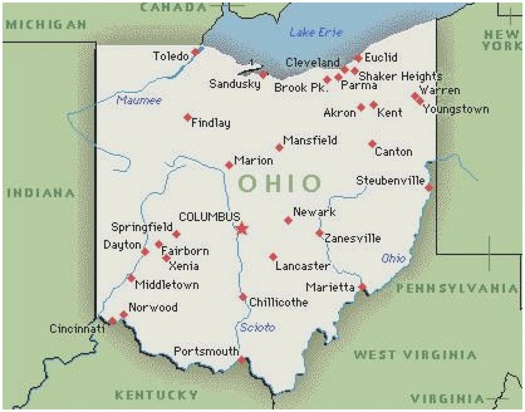 Maps Of Ohio State Parks Good Simple Printable State Of Ohio Map with Ohio State Parks Map