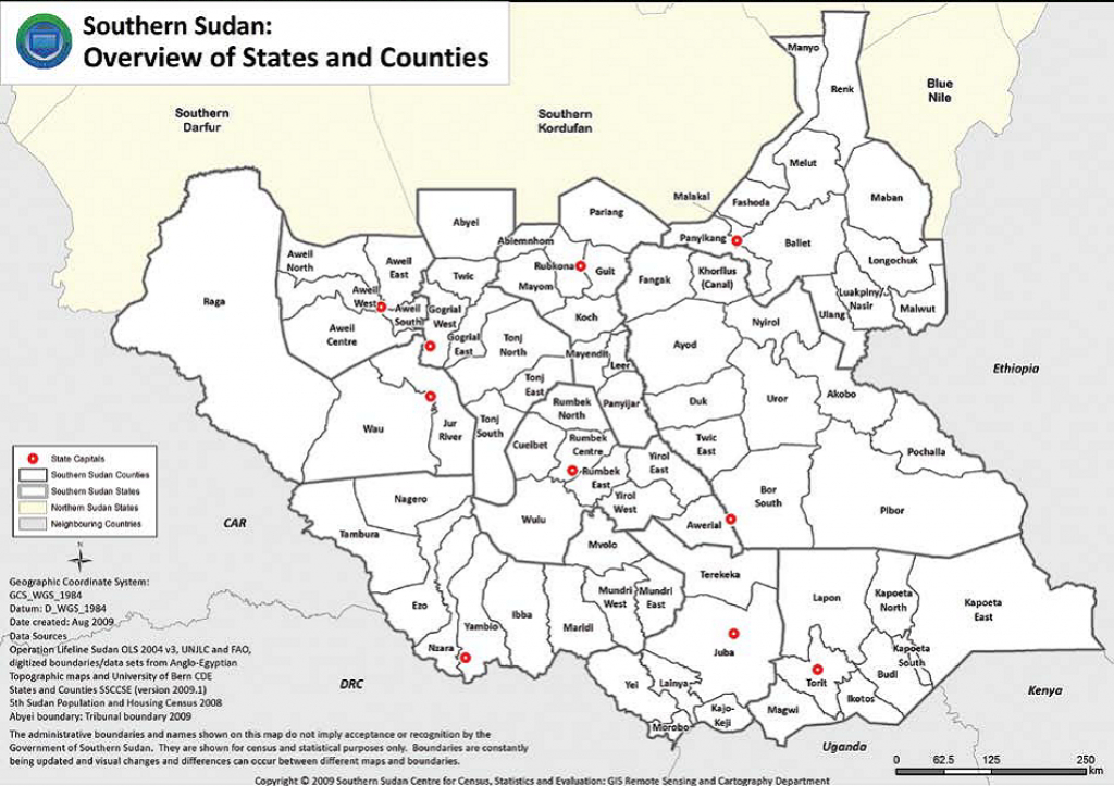 Maps Of South Sudan | Erininjuba regarding Map Of South Sudan States And Counties