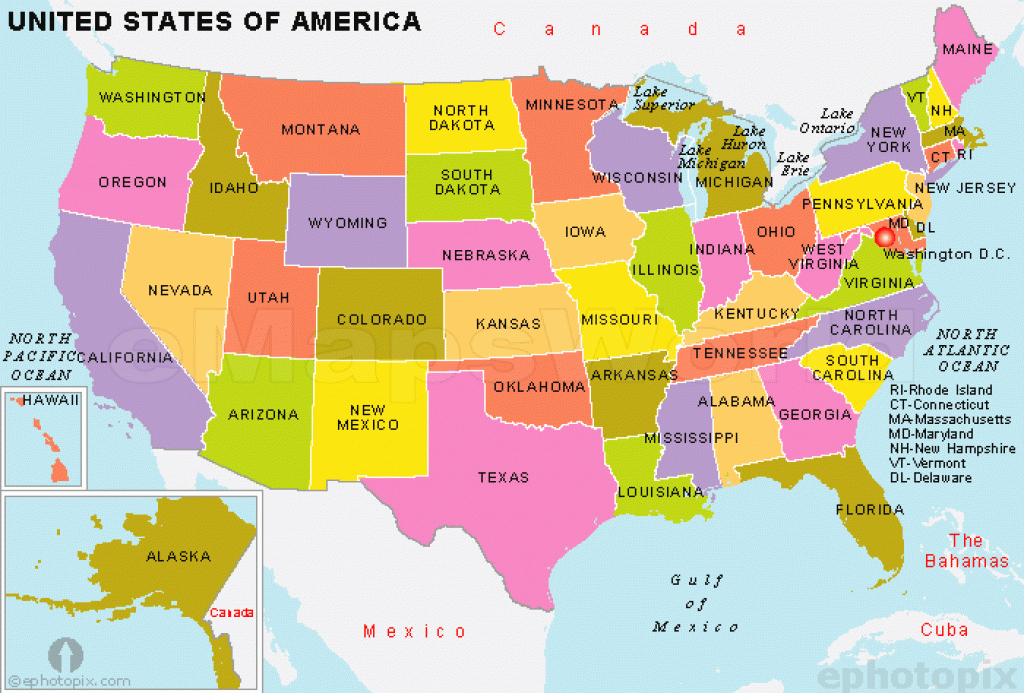Maps Of The States Of The Usa And Travel Information | Download Free inside Map Of Usa Showing States