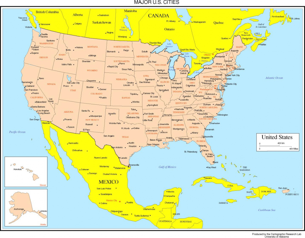 Maps Of The United States intended for Map Of 50 States And Major Cities
