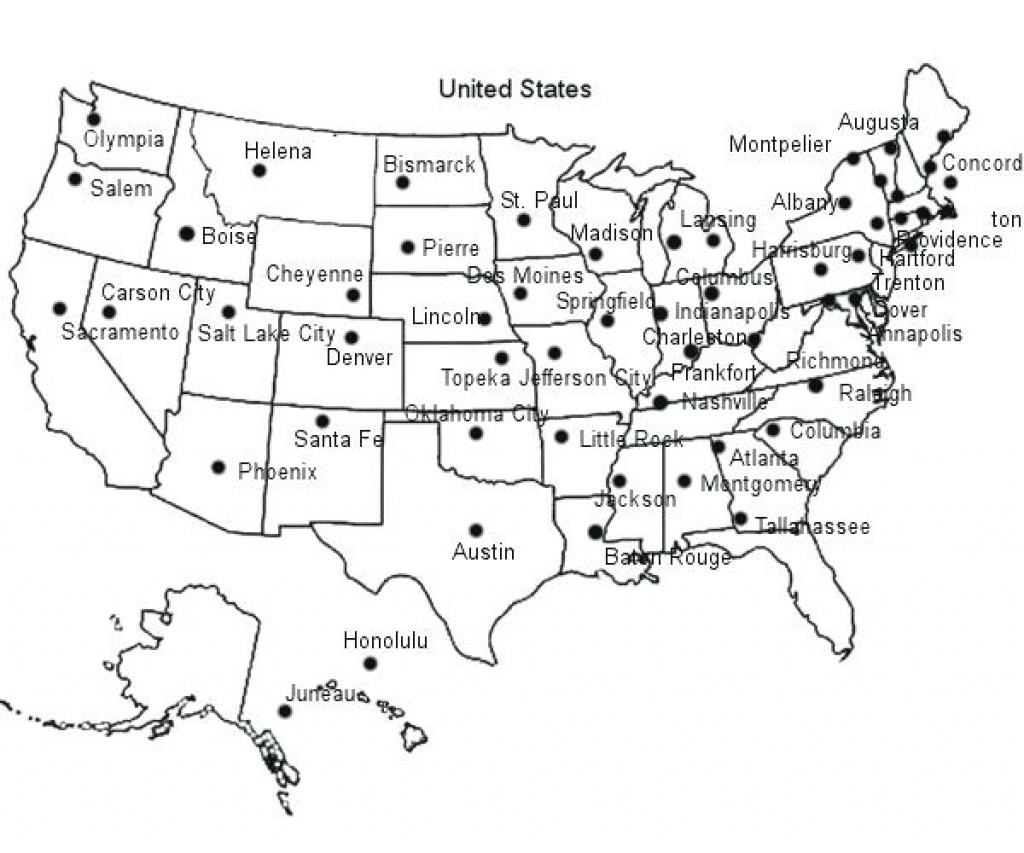 Maps: State Maps Printable United States Map With Capitals Games For for Printable State Maps