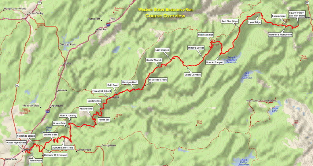 Maps – Western States Endurance Run with Western States 100 Map