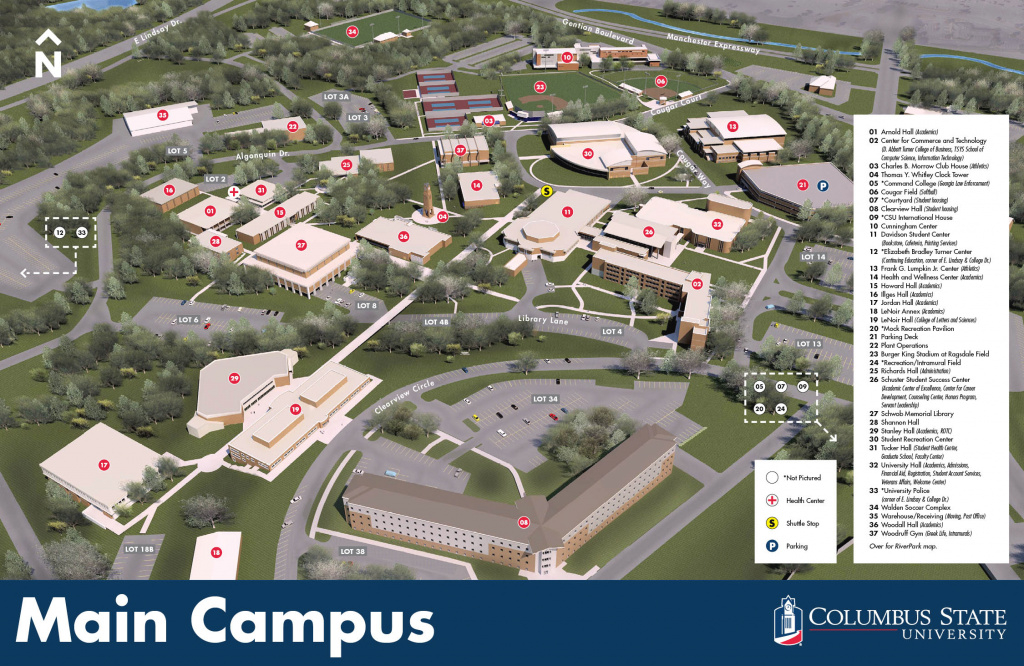 Maps with Columbus State Campus Map