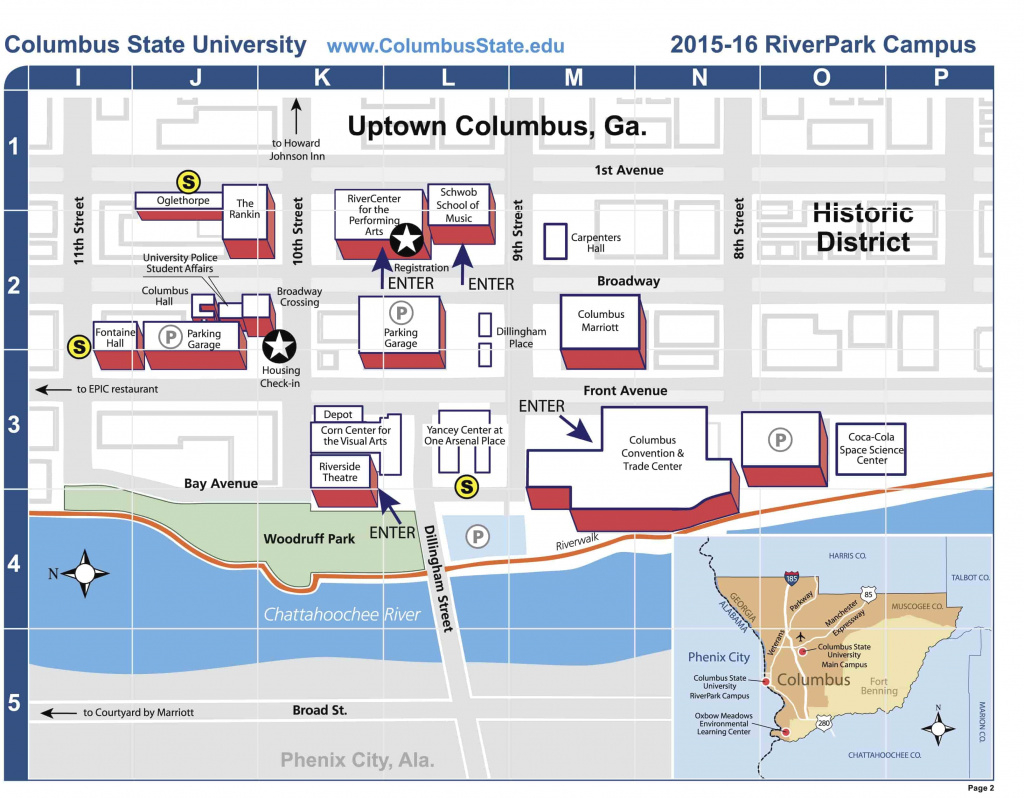 Maps with regard to Columbus State Campus Map