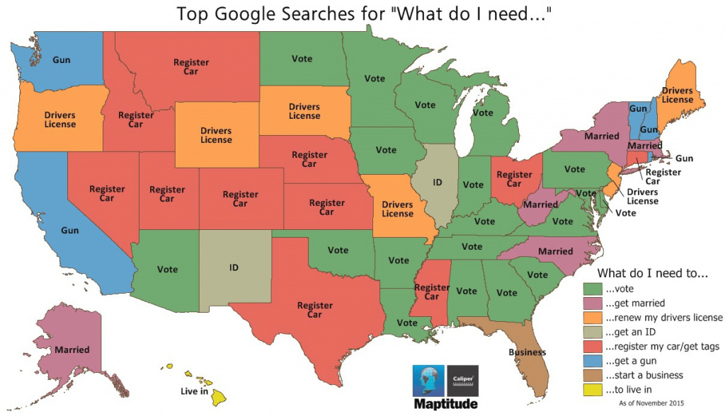 Maptitude Map: Google State Searches inside Map Of Who Won Each State