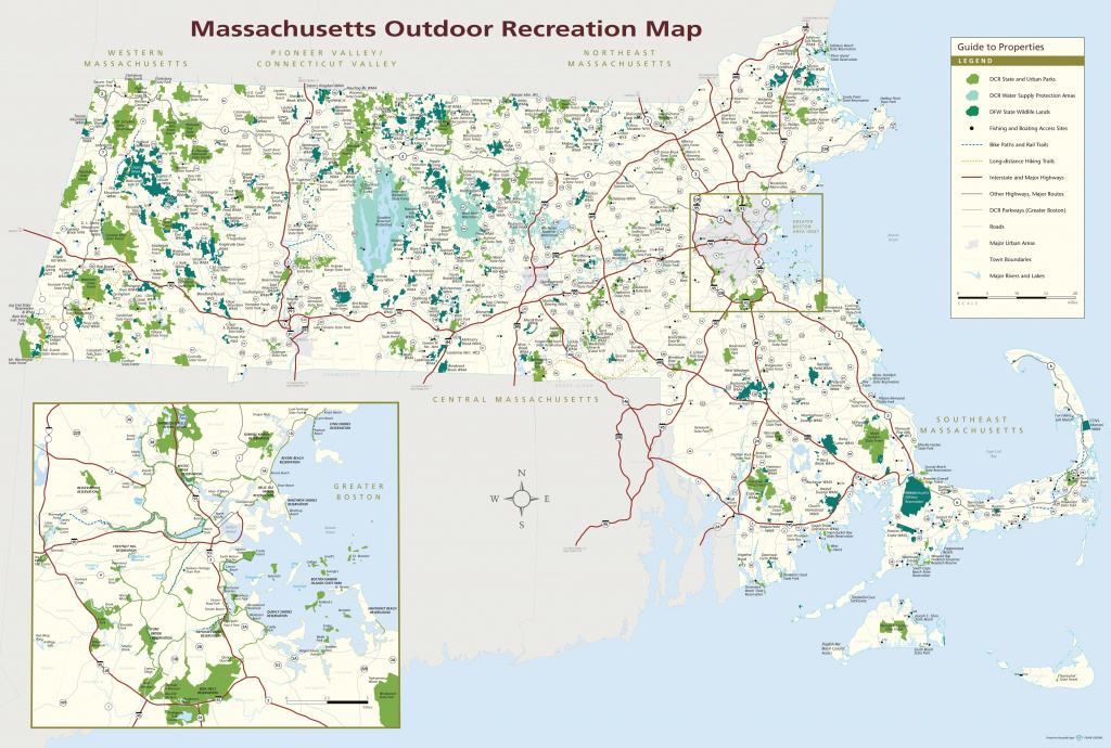 Massachusetts State Parks Map inside State Park Map