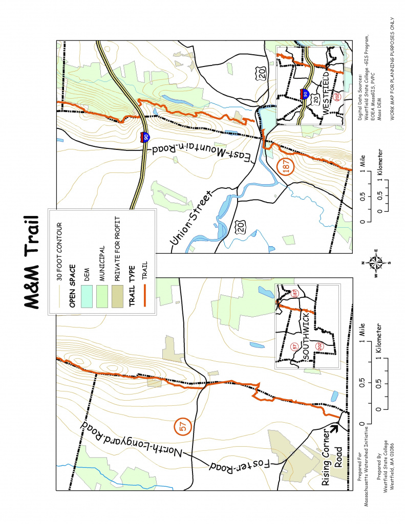 Masstrails - Westfield for Westfield State Map