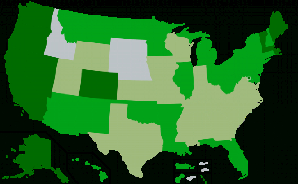 Medical Cannabis In The United States - Wikipedia within Medical Marijuana States Map
