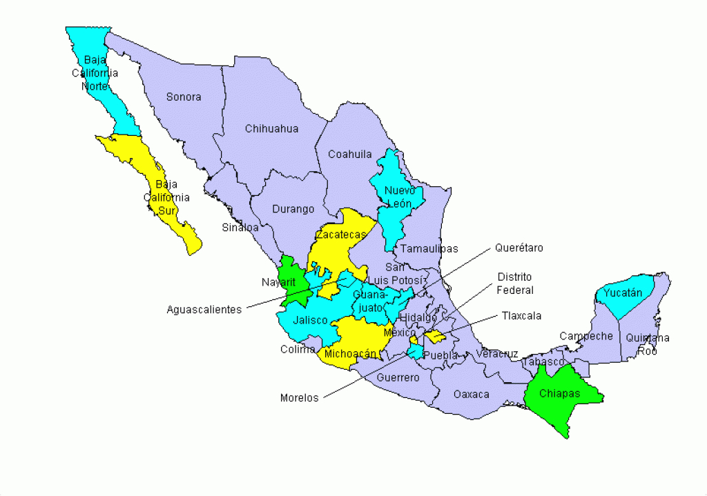 Mexican States Gif 12784 For Map Of Mexico And Its States - Free intended for Map Of Mexico And Its States