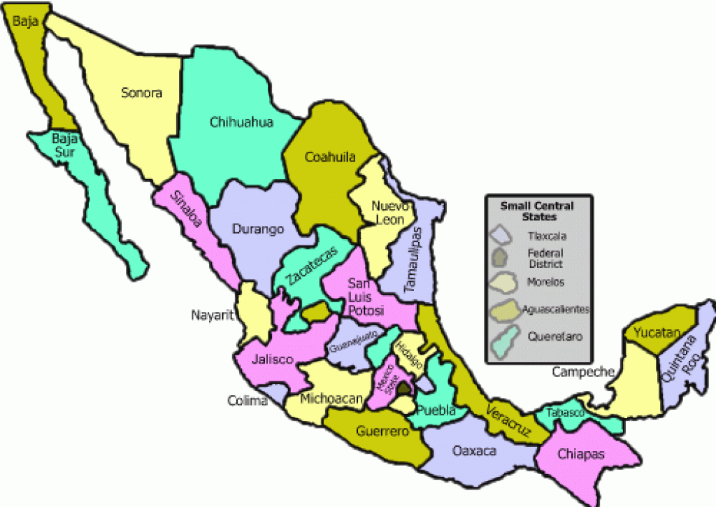 Mexico Map Quiz intended for Mexico States Map Quiz