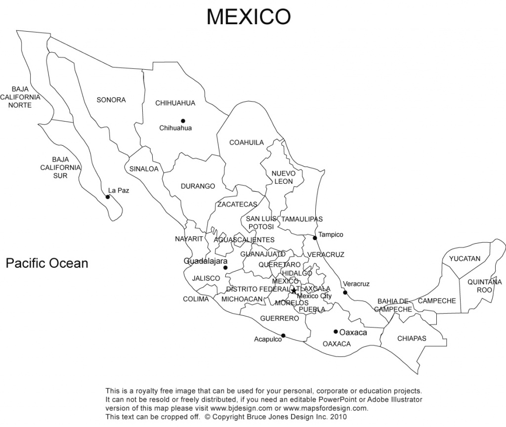 Mexico Map Royalty Free, Clipart, Jpg with regard to Free Printable State Maps