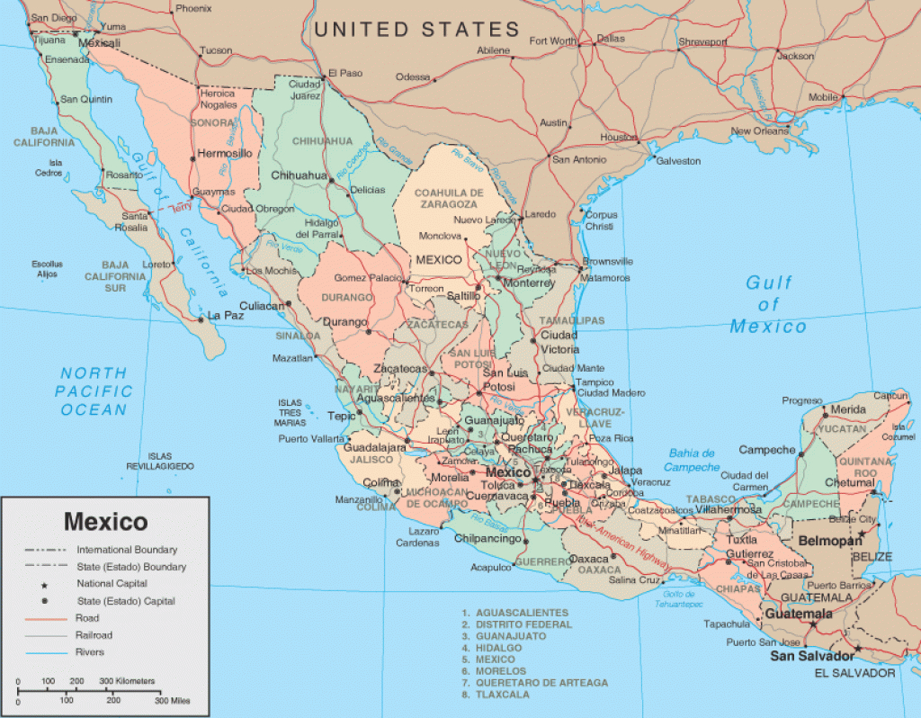 Mexico Map With States | Wallpapersskin in Map Of Mexico And Its States