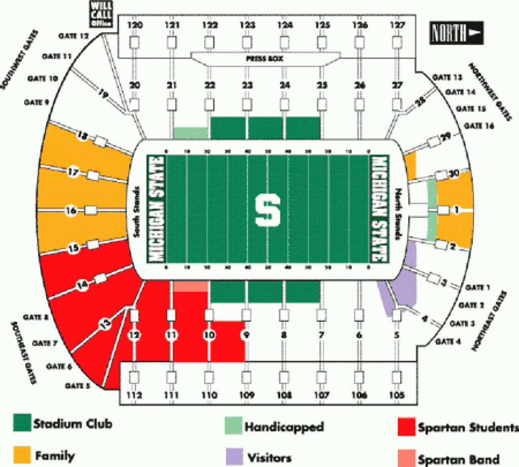 Michigan Football Stadium Seating Chart - Kirmi.yellowriverwebsites regarding Michigan State Football Stadium Map