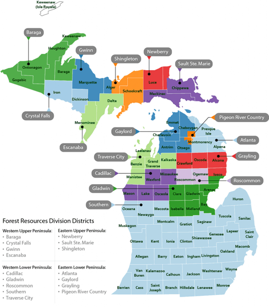 Michigan – Ict Tools And Applications For Forest Inventory throughout Michigan State Forest Map