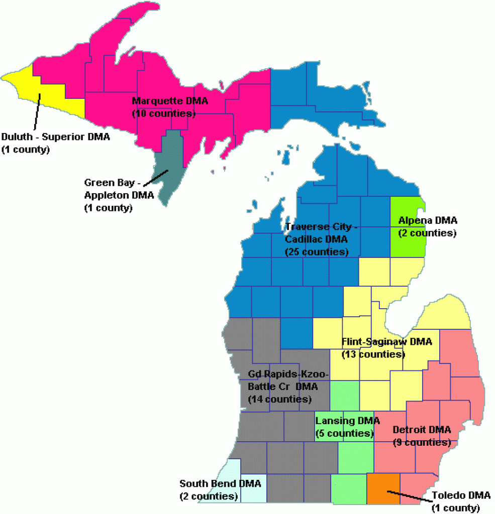 Michigan Map Of Counties And Cities And Travel Information in Dma Map By State