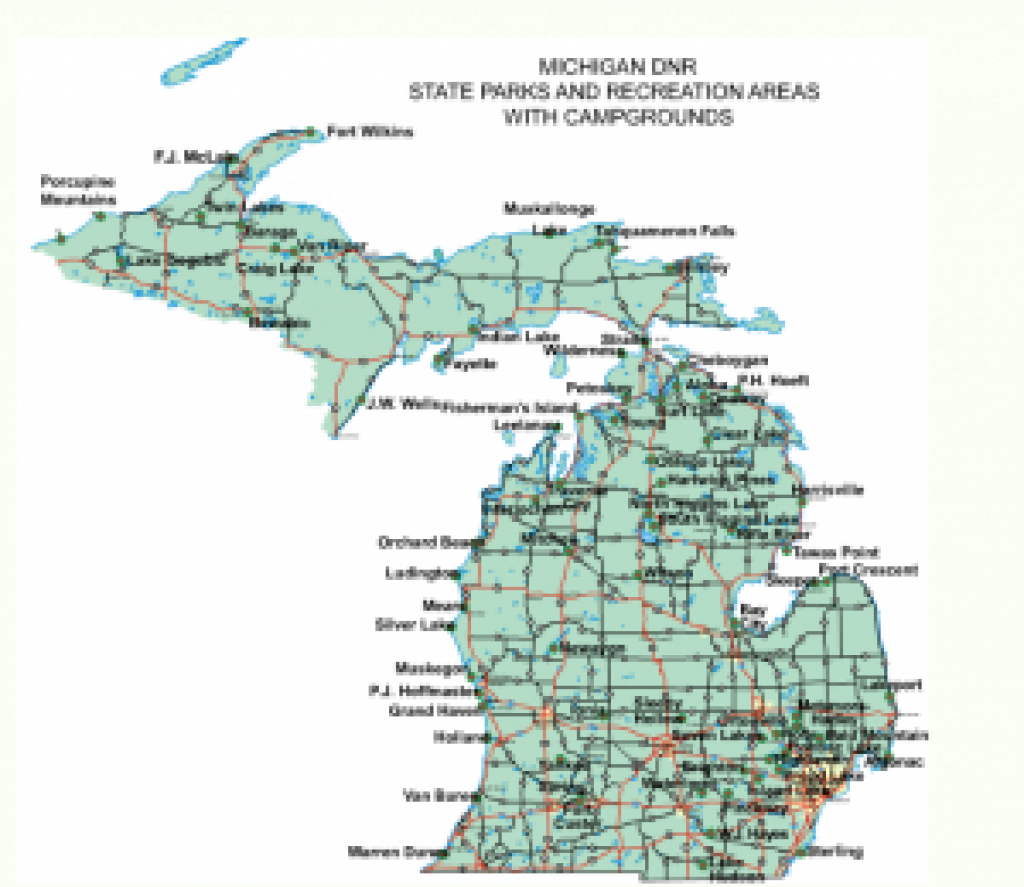 Michigan State Parks : Woodall&amp;#039;s Campground Management in Michigan State Park Campgrounds Map