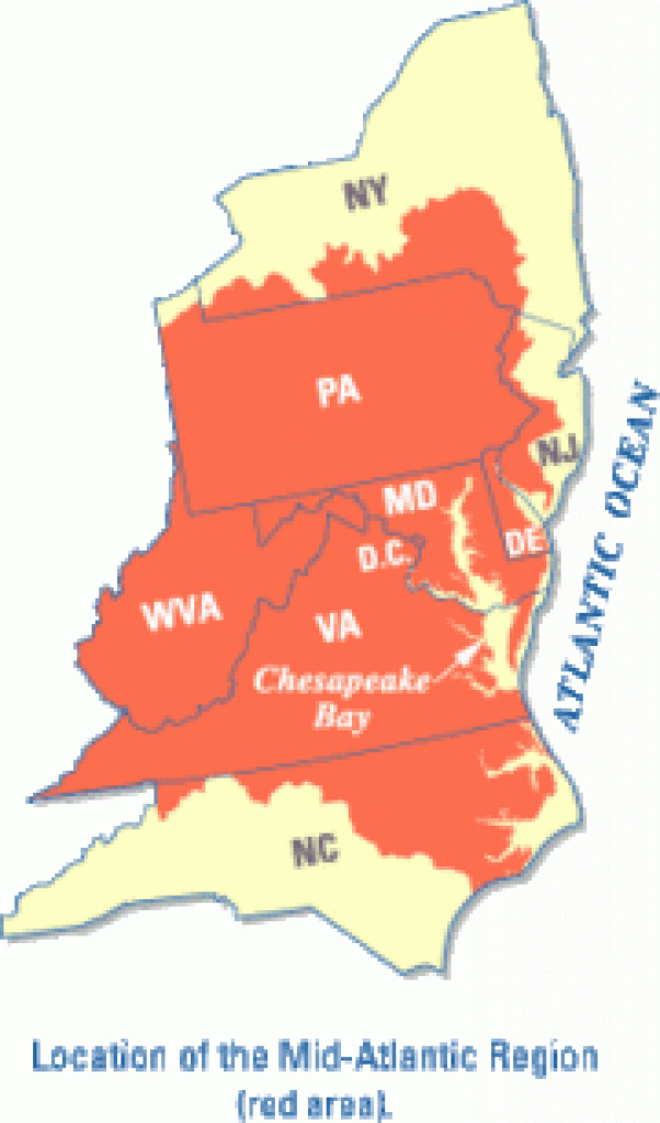 Mid-Atlantic (United States) - Wikipedia for Mid Atlantic States And Capitals Map