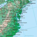 Middle Atlantic States Topo Map Inside Mid Atlantic States And Capitals Map