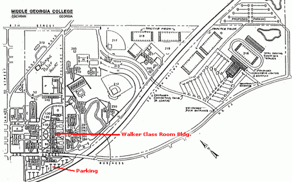 Middle Georgia College Campus Map intended for Middle Georgia State University Campus Map