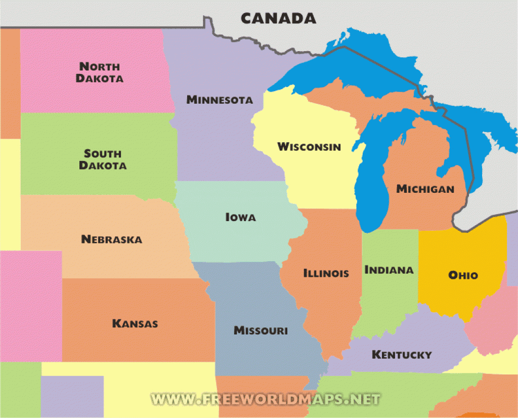 Midwest Maps intended for Blank Map Of Midwest States