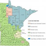Minnesota Land Use And Cover: Recent In Minnesota State Map With Counties