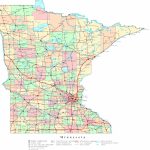 Minnesota Printable Map Within Mn State Map Of Cities