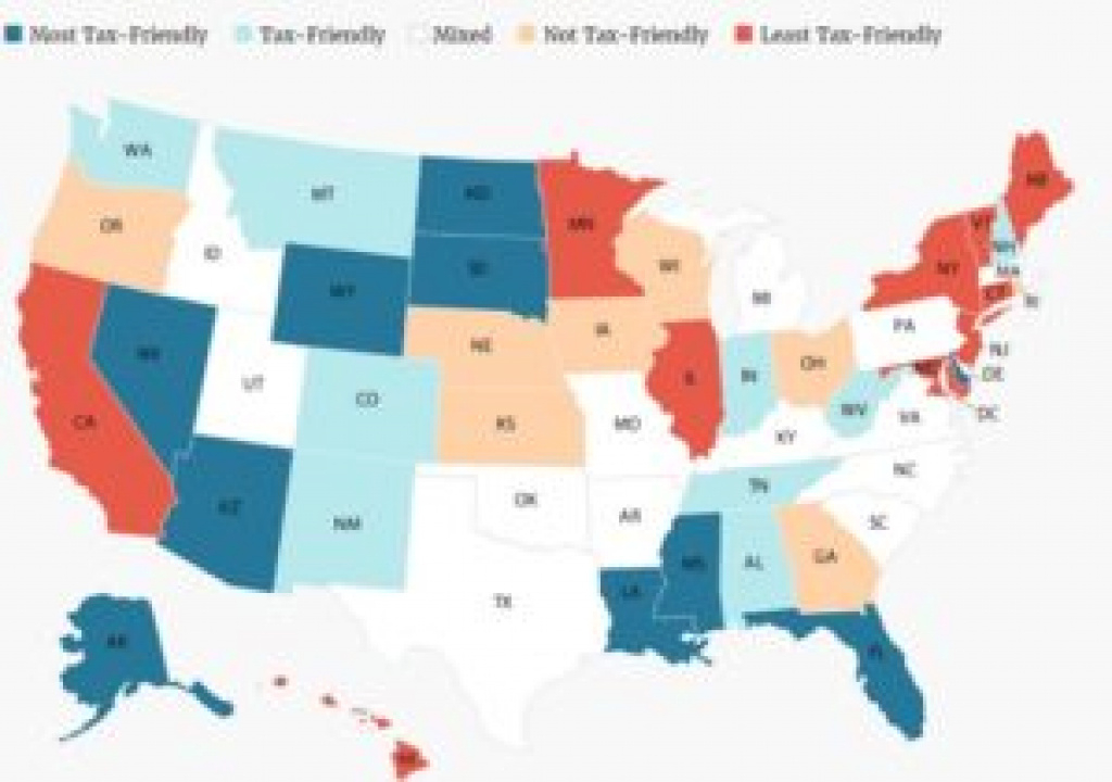 Minnesota Ranked Second Least Tax-Friendly State In U.s. - American throughout Us State Tax Map