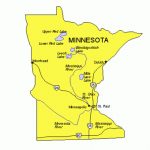 Minnesota Us State Powerpoint Map, Highways, Waterways, Capital And Pertaining To Mn State Map Of Cities