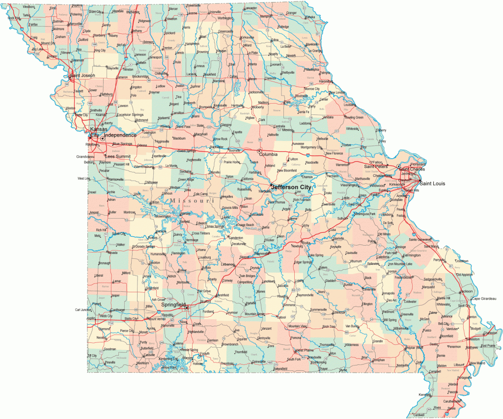 Missouri Road Map - Mo Road Map - Missouri Highway Map in State Reference Map Missouri