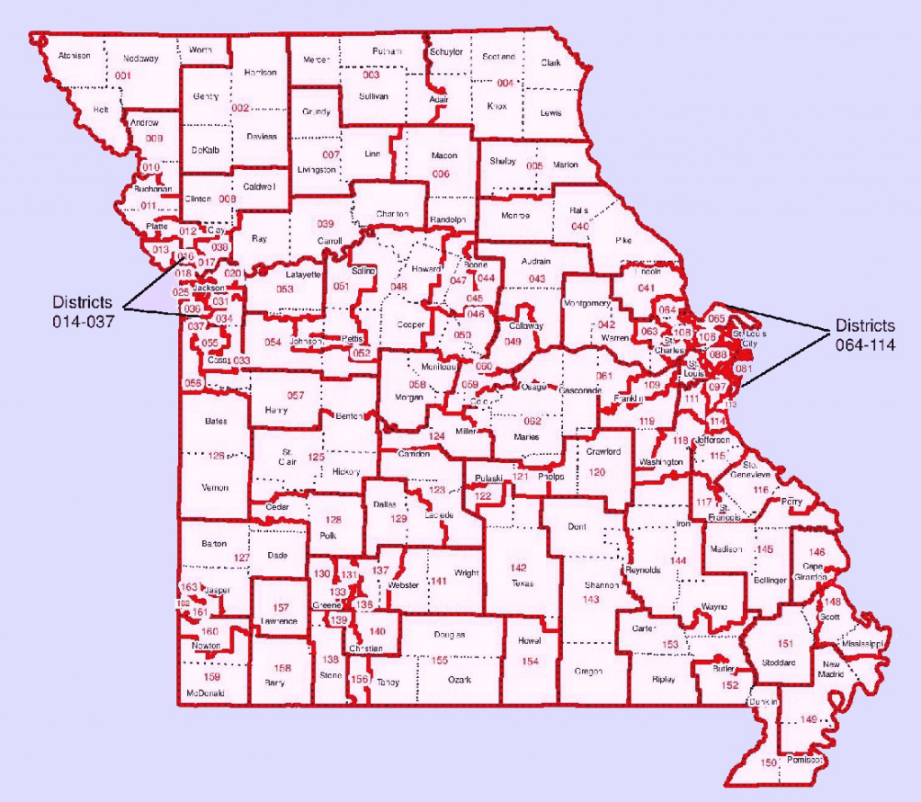 Missouri School District Map – Bnhspine throughout Missouri State Senate District Map