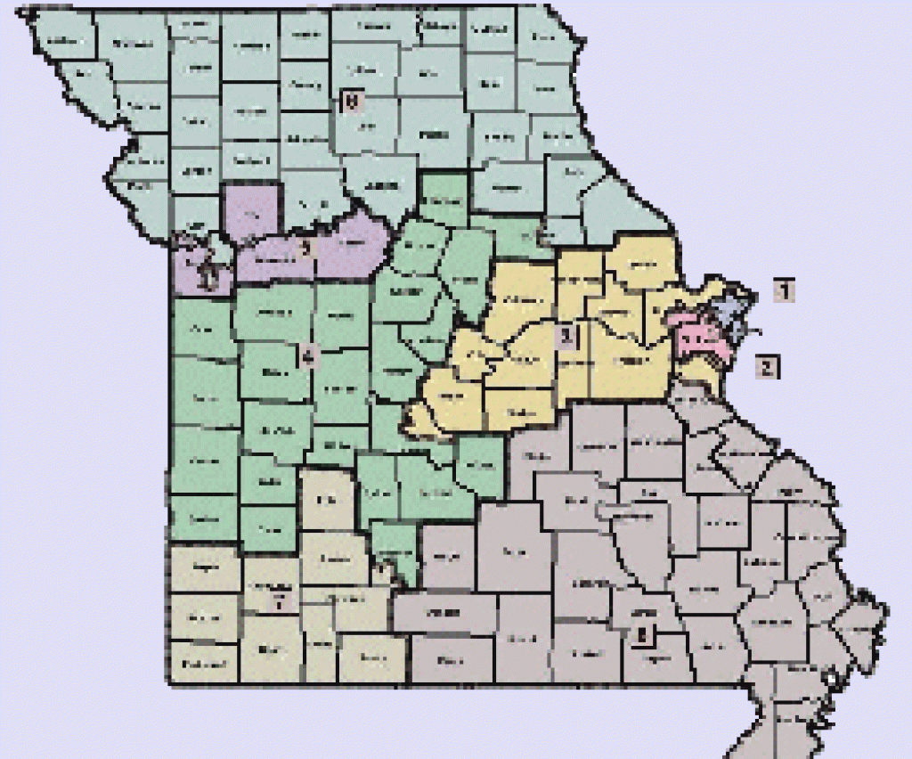 Missouri&amp;#039;s New Congressional District Maps pertaining to Missouri State Senate District Map