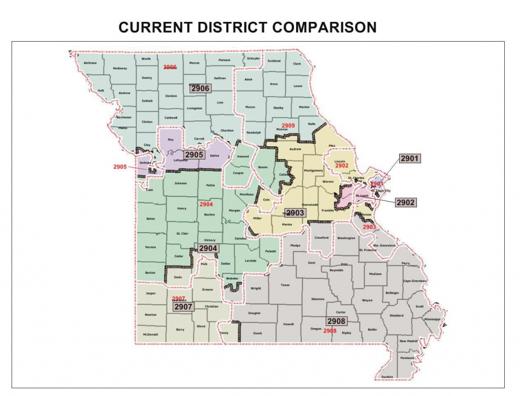 Mo. Senate Panel Oks New Congressional Districts | St. Louis Public throughout Missouri State Senate District Map