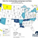 Monday Map: Sales Tax Combined State And Average Local Rates   Tax In Sales Tax By State Map