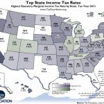 Monday Map: Top State Income Tax Rates, 2013   Tax Foundation For States With No Income Tax Map