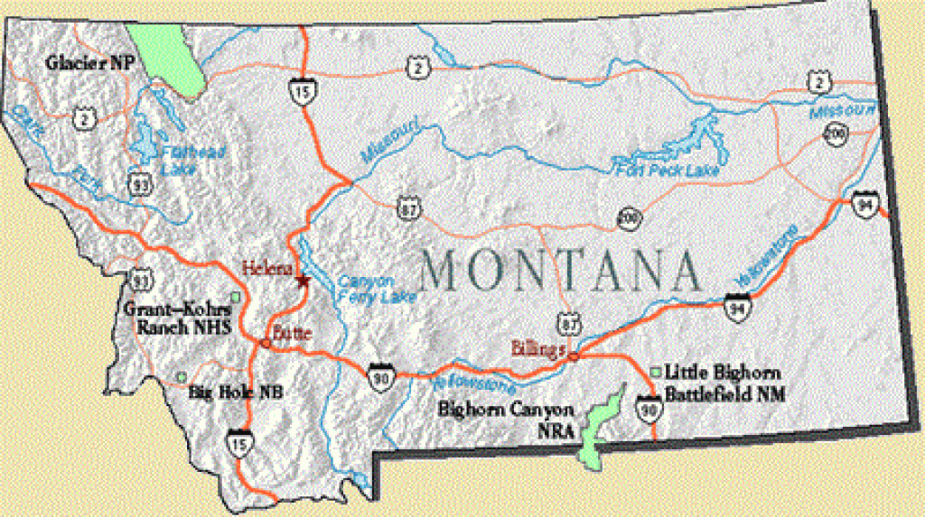 Montana Parks And Recreation Areas inside Montana State Parks Map