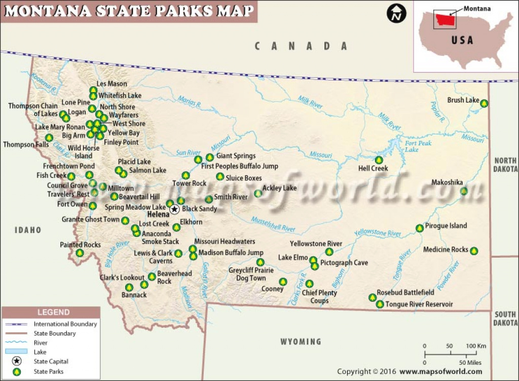 Montana State Parks Map, List Of State Parks In Montana intended for Montana State Parks Map