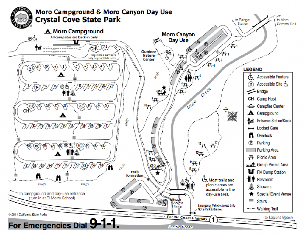 Moro Canyon Map | Crystal Cove for Crystal Cove State Park Map