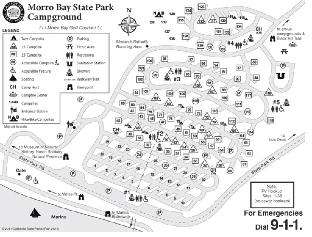 Morro Bay State Park | Campsite Information regarding California State Parks Camping Map