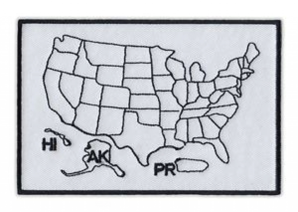 Motorcycle Jacket Patch - States Traveled Map - Color In States You within States Traveled Map