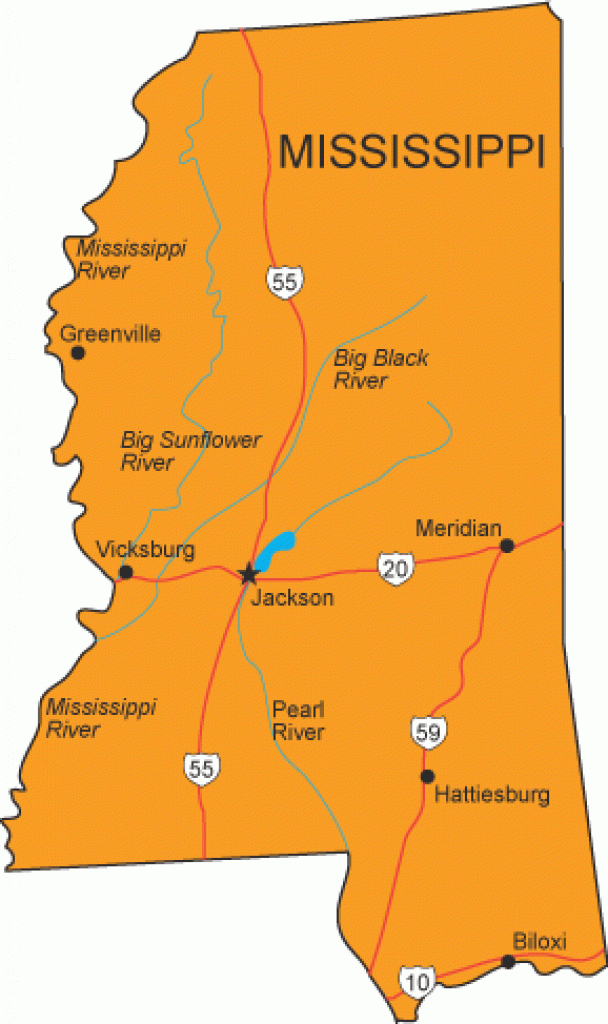 Ms Map - Mississippi State Map with Mississippi State Parks Map